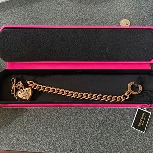 Juicy Couture Bow Toggle Bracelet Locket Rose Gold New